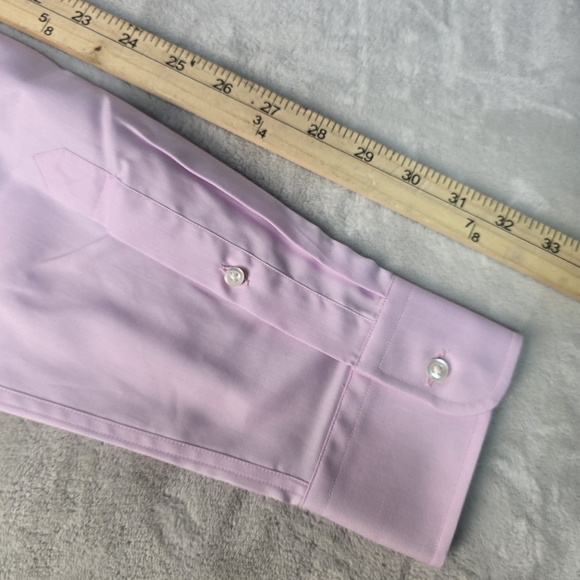 MRSP$450 Ralph Lauren Purple Label Easy Care Dress Shirt Pink Made In Italy 16.5 - Picture 8 of 11